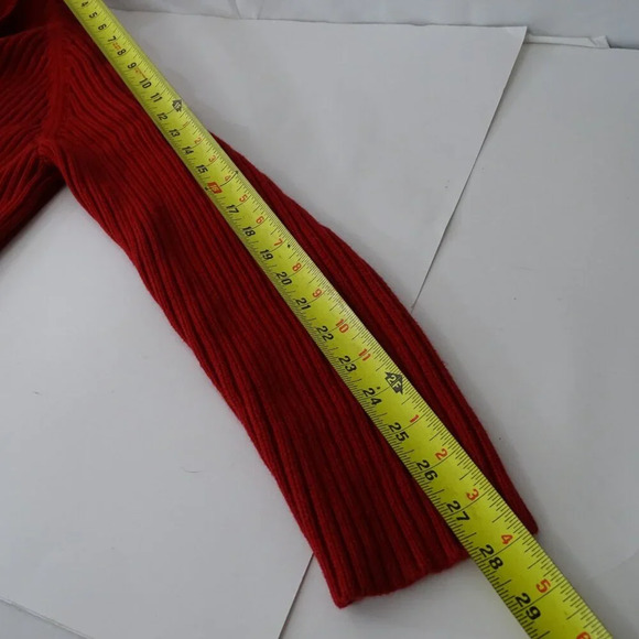 Talbots Burgundy Red Open Front Knit Cardigan Sweater Women Size XL Angora - Picture 6 of 7